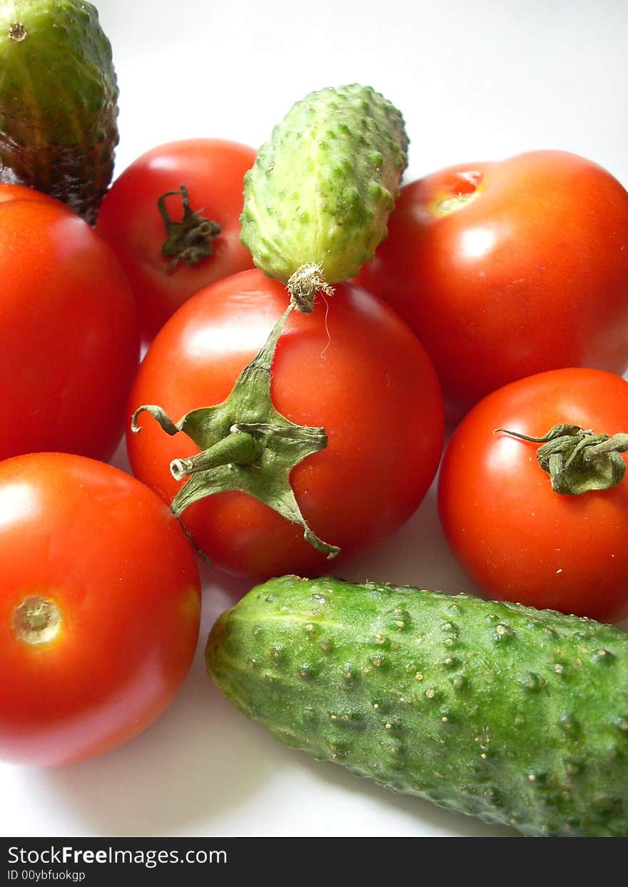 Tomatoes And Cucumbers