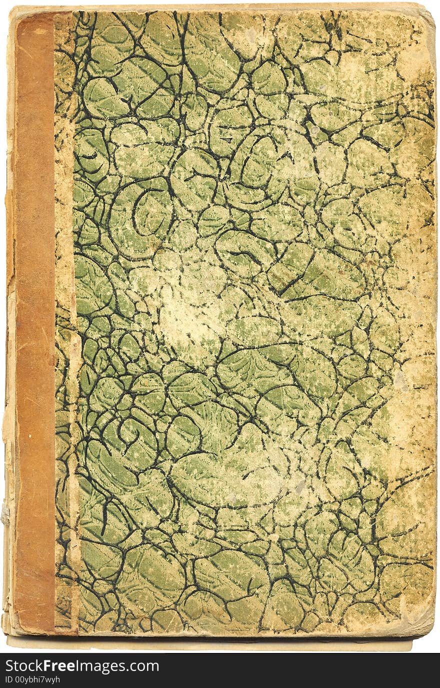 Old book with cover in imitation of stone.