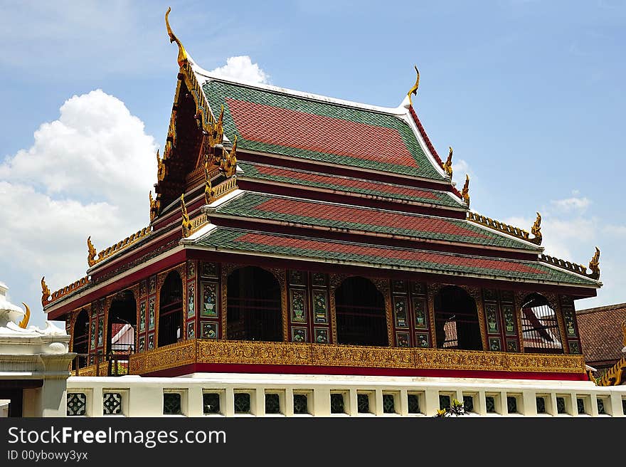 Thailand, in Bangkok the Golden Mount is an artificial hill situated in the old royal city; view of a small temple on the Mount�s foot. Thailand, in Bangkok the Golden Mount is an artificial hill situated in the old royal city; view of a small temple on the Mount�s foot