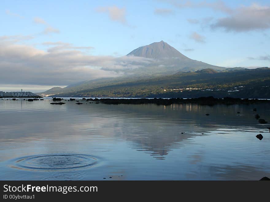 Moutain Over Calm Waters