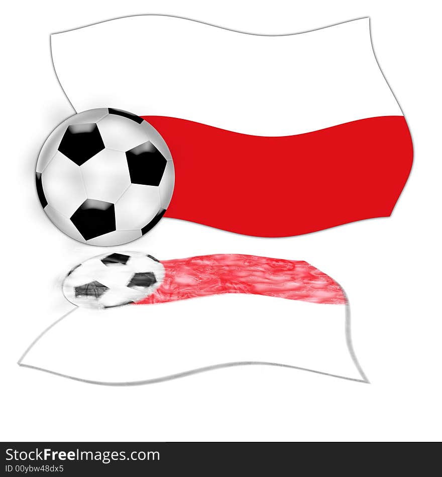 Football poland flag