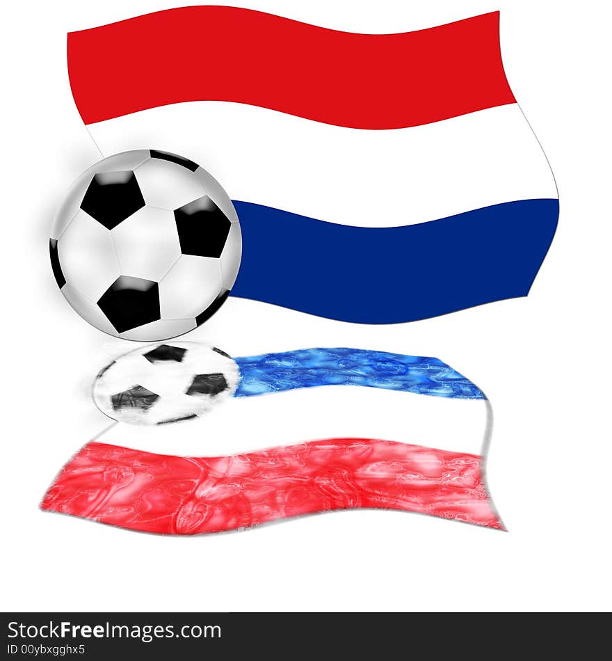 Football netherlands flag