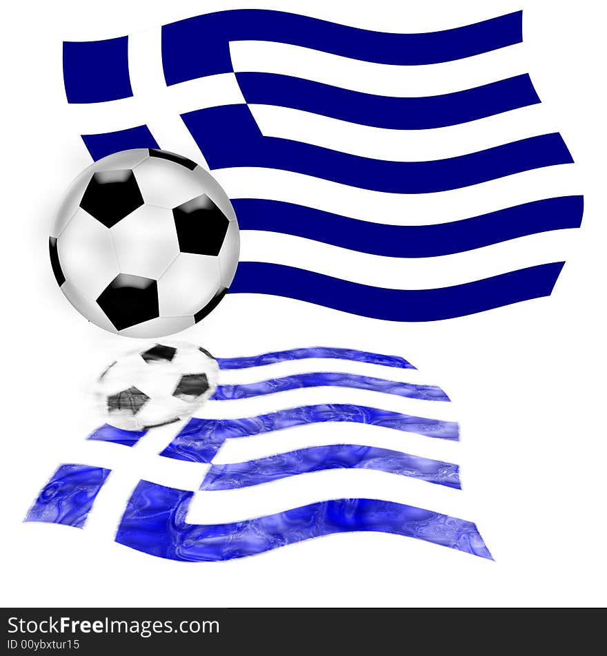 Football greece flag