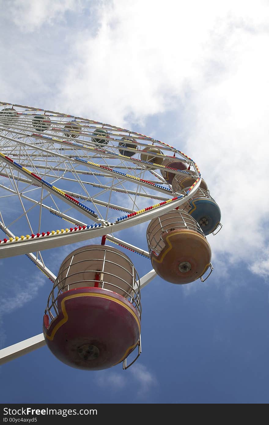 Big wheel fairground ride on the pier at Blackpool