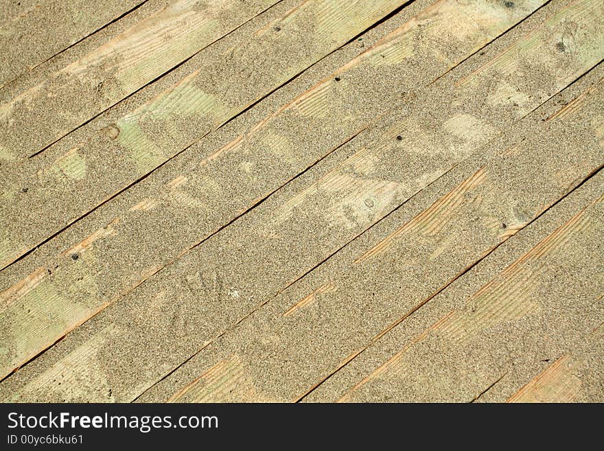 Sands on the wooden floor