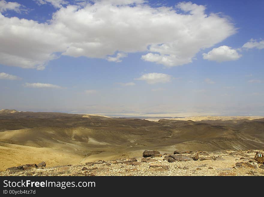 Israel. Variety of colors of Judean desert.