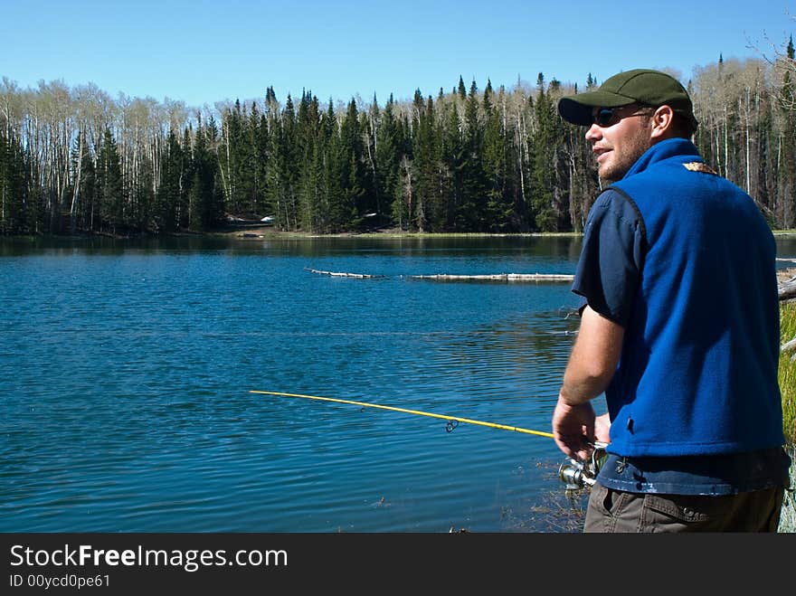 A fisherman's favorite spot in the mountains. A fisherman's favorite spot in the mountains