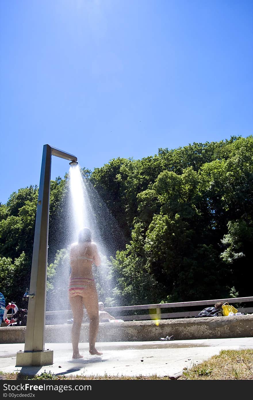 Girl Having A Shower