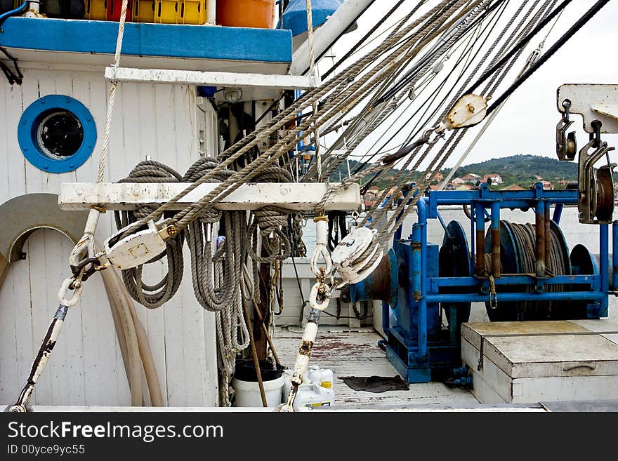 On deck of a trawler