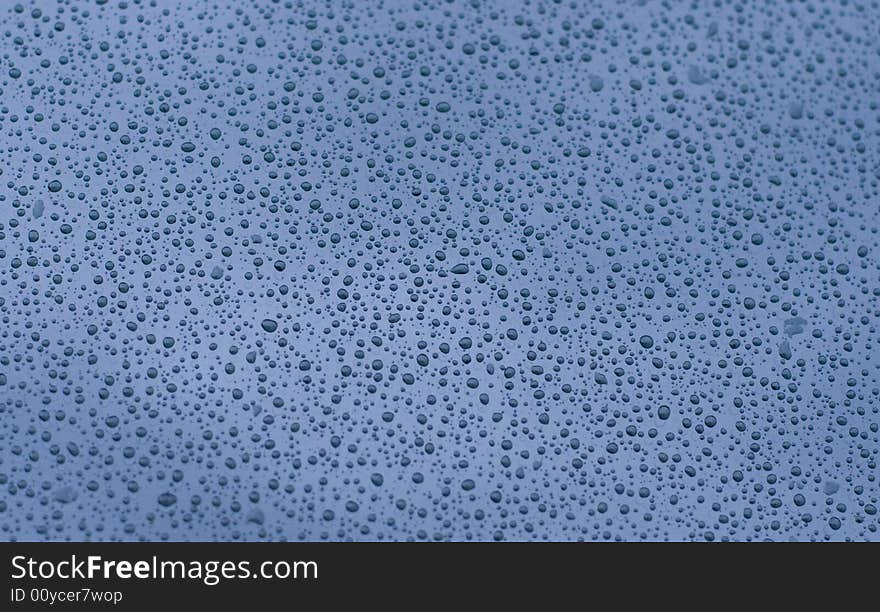 Water drops on a clean surface