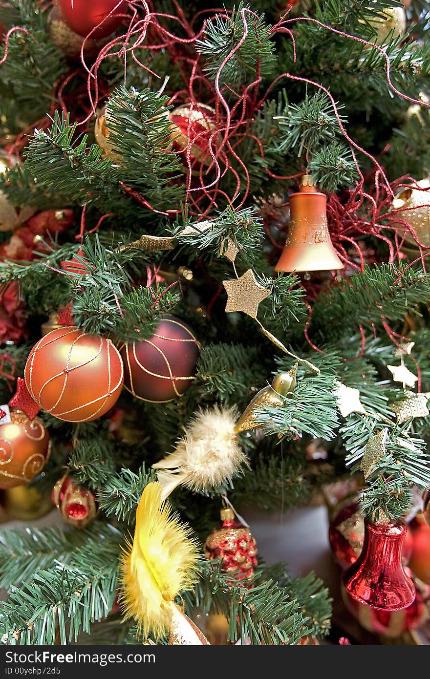 Adorned Christmas tree