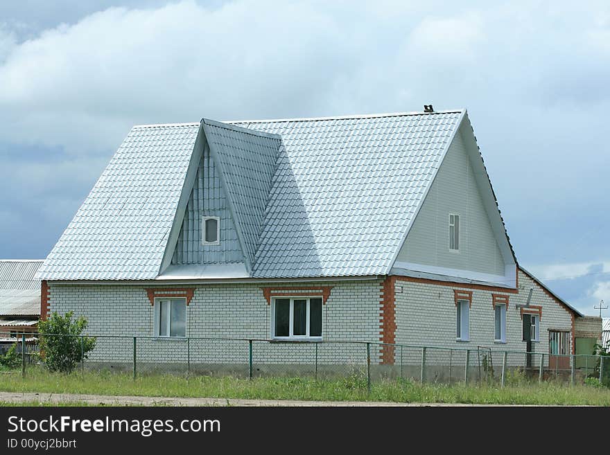 Beautiful grey house in a village