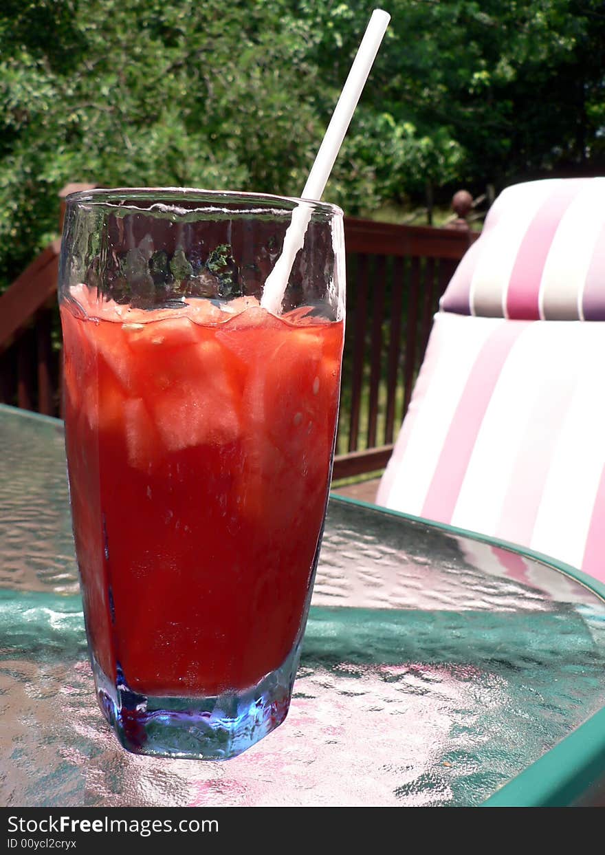 A refreshing watermelon drink made for the summertime. A refreshing watermelon drink made for the summertime