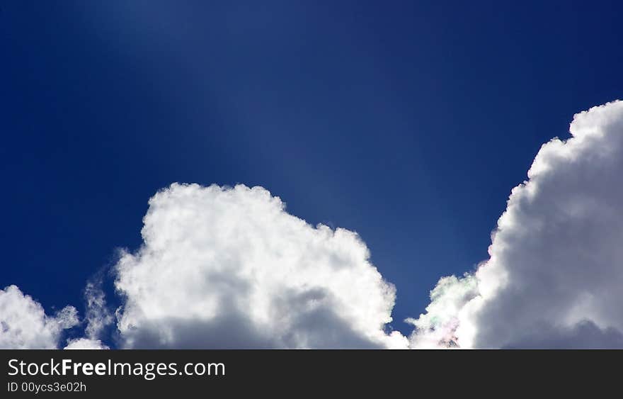 Clouds in blue sky