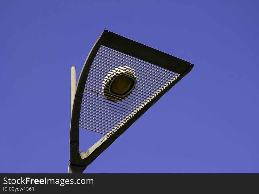 Isolated lamp with blue sky