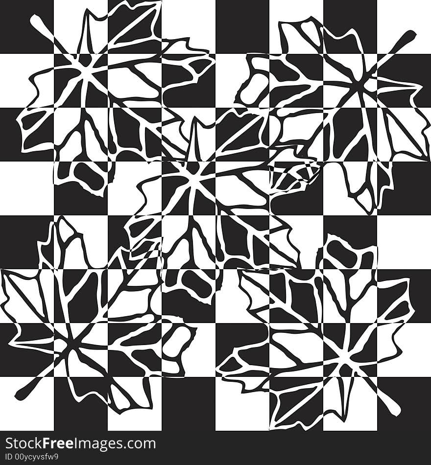 Leaf checker board and background