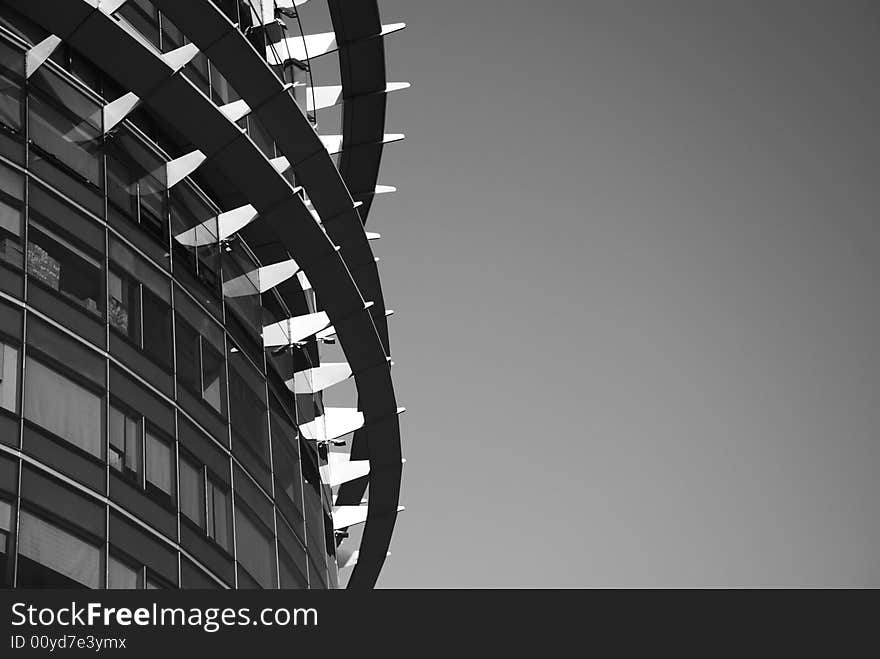 Picture of a glass and metal architecture. Suitable for architecture, construction or modern city context. Picture of a glass and metal architecture. Suitable for architecture, construction or modern city context.