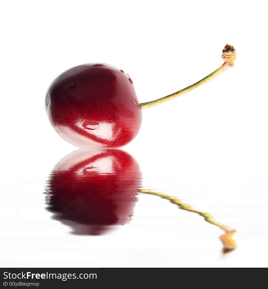 An image of ripe cherry isolated