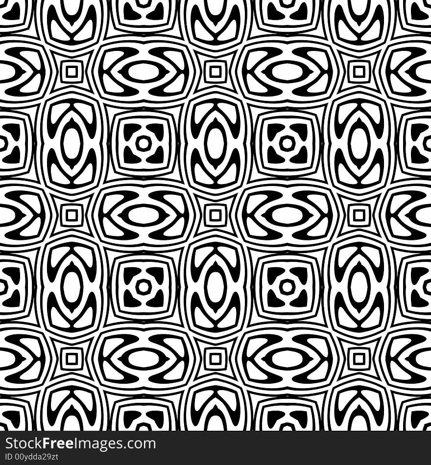 Abstract seamless black-and-white pattern - graphic illustration. Abstract seamless black-and-white pattern - graphic illustration