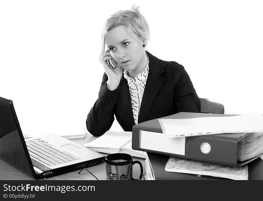 Businesswoman in office