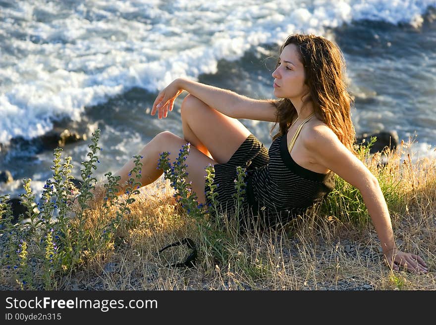 Woman on the beach