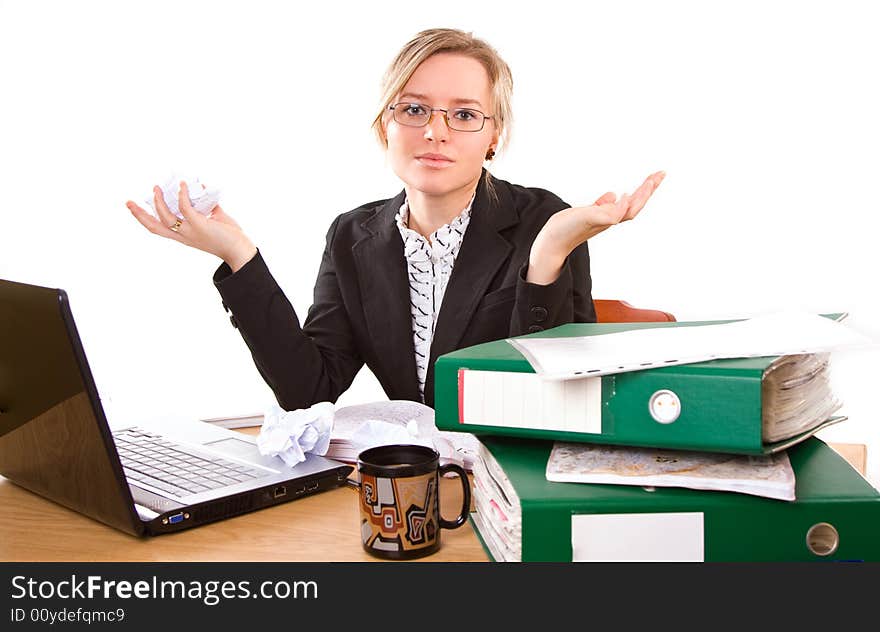 Businesswoman in office