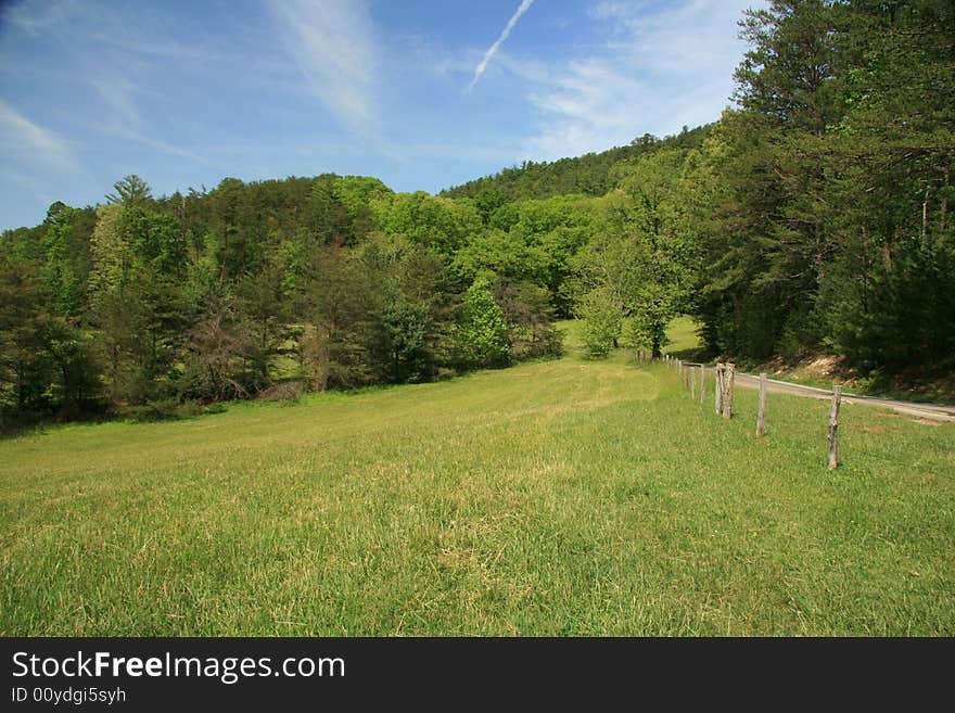 Part of Cades Cove in the Smoky Mountains.