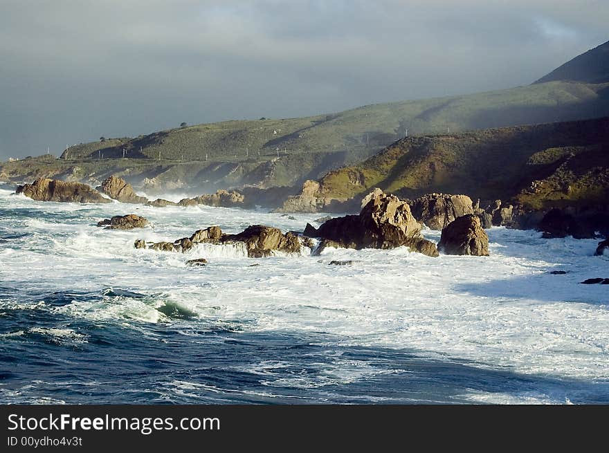 The Waves roll in at Garrapata State park. The Waves roll in at Garrapata State park