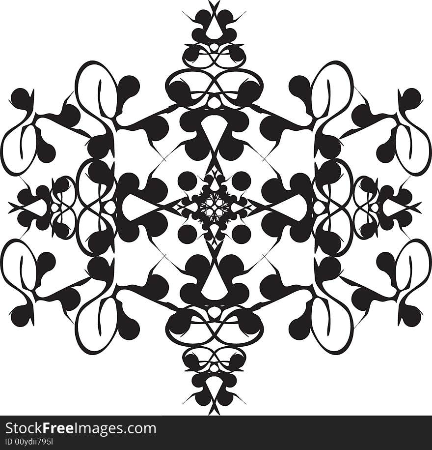 Black ornament for use in design and for tattooes. Black ornament for use in design and for tattooes