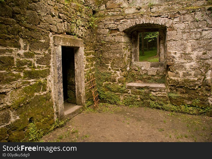 Ruined building (old mill in national park Bohemian Switzerland)