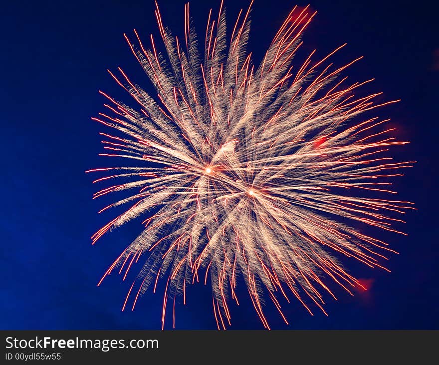 Celebration fireworks in the night