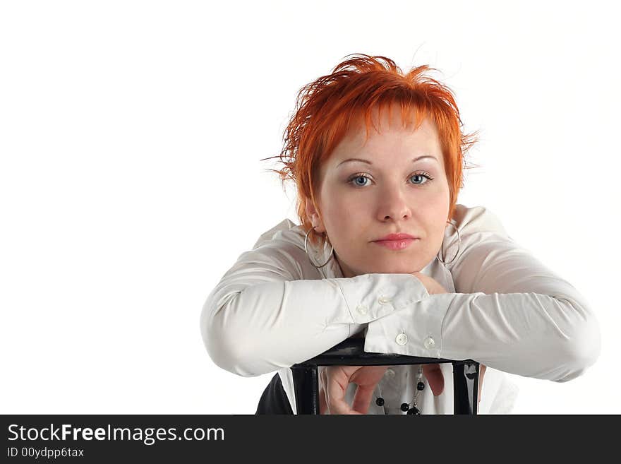 Business woman and chair