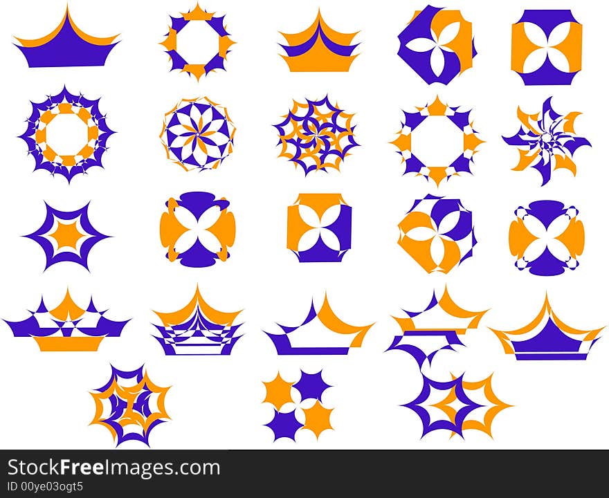 Vector illustration -a set of logos and elements. Vector illustration -a set of logos and elements