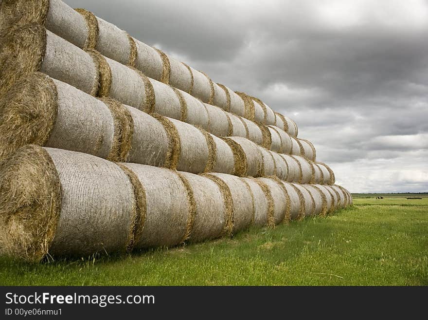 Bales of straw