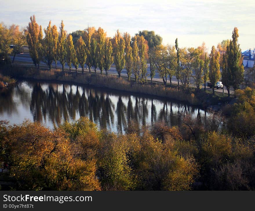 Lake near the river in Zaporozhye. Lake near the river in Zaporozhye