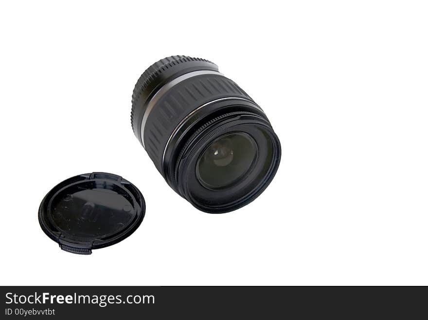 Photo lens isolated on white