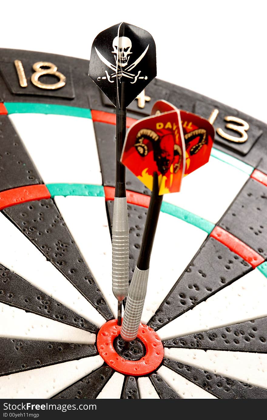 Darts - sports game on a white background