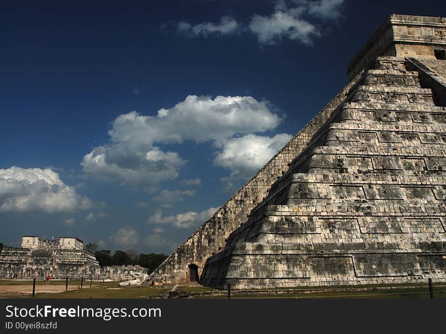 The Mayan Pyramid of Chichen Itza, Mexico,