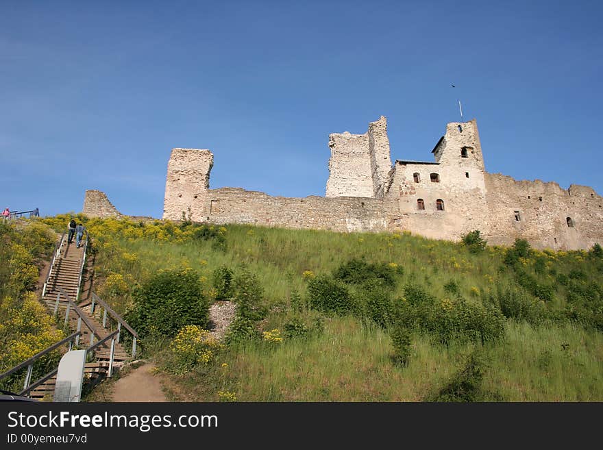 Ruins of a fortress on a hill in Rakvere, Estonia. Ruins of a fortress on a hill in Rakvere, Estonia