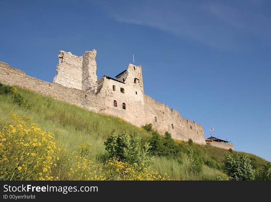 Ruins of a fortress on a hill in Rakvere, Estonia. Ruins of a fortress on a hill in Rakvere, Estonia