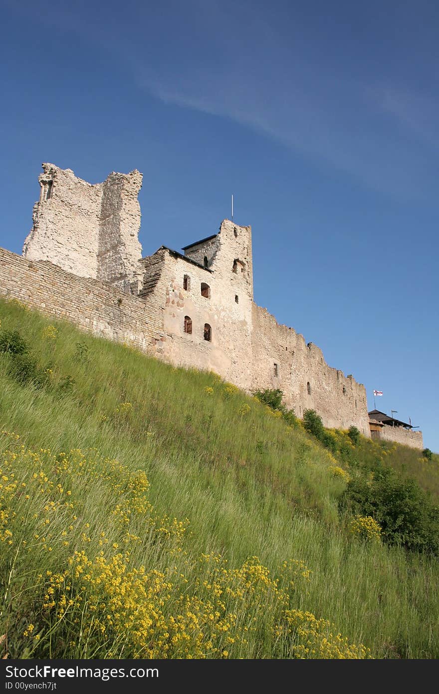 Ruins of a fortress on a hill in Rakvere, Estonia. Ruins of a fortress on a hill in Rakvere, Estonia