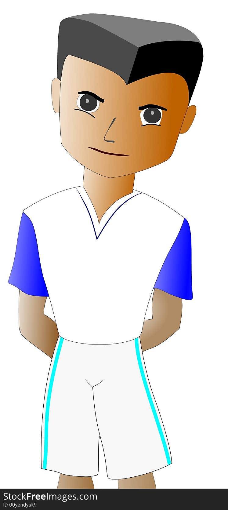 Illustration of a cartoon young man. Illustration of a cartoon young man.