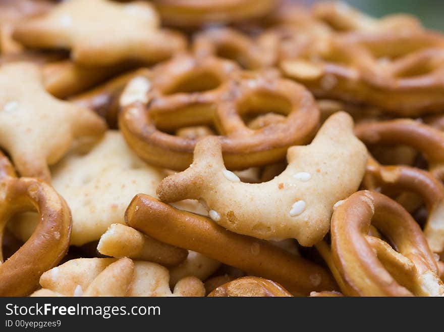 Cookies with sesame in a glass plate close-up. Cookies with sesame in a glass plate close-up