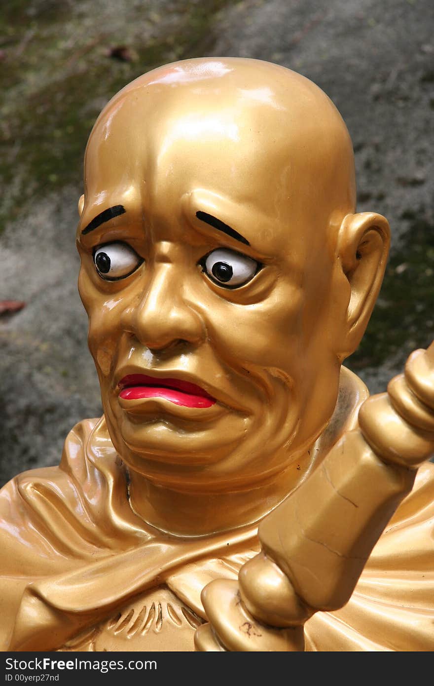 Statue at a Buddhist temple in Hong Kong. Statue at a Buddhist temple in Hong Kong