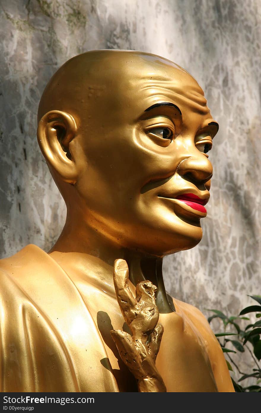 Statue at a Buddhist temple in Hong Kong. Statue at a Buddhist temple in Hong Kong