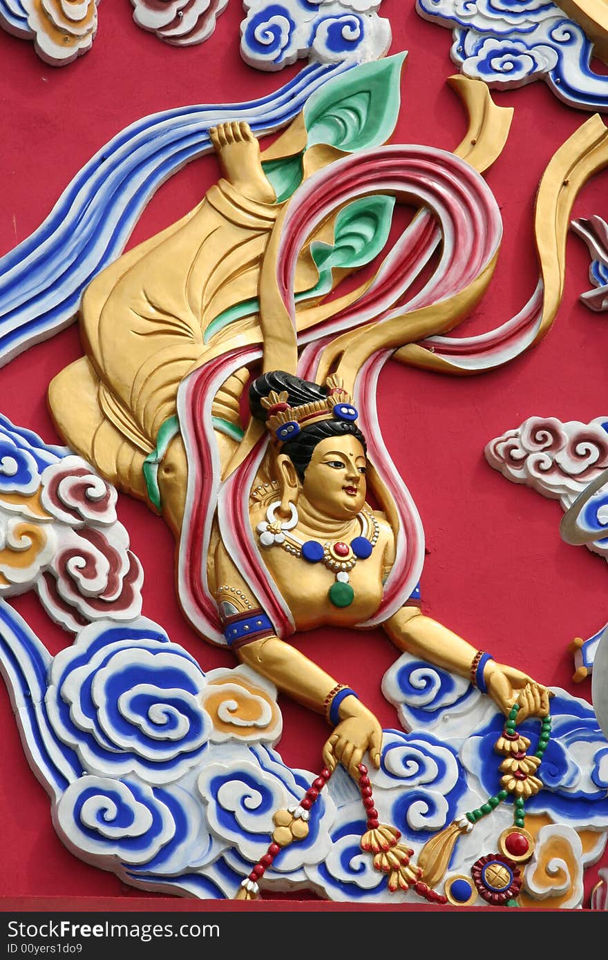 Statue at a Buddhist temple in Hong Kong. Statue at a Buddhist temple in Hong Kong