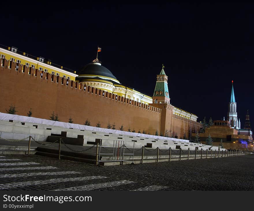 The red square. A night kind. Moscow. Russia