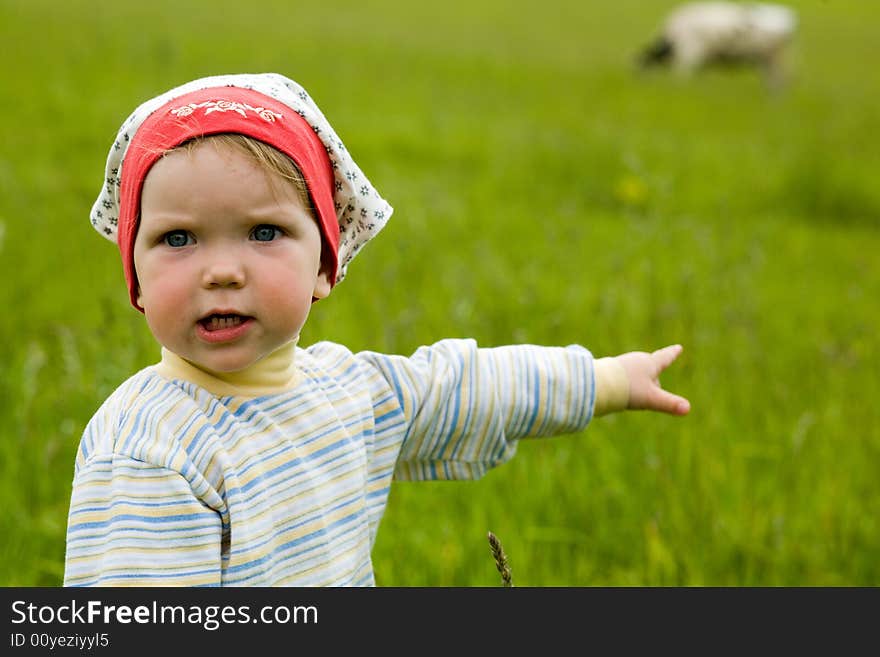 Baby In A Field