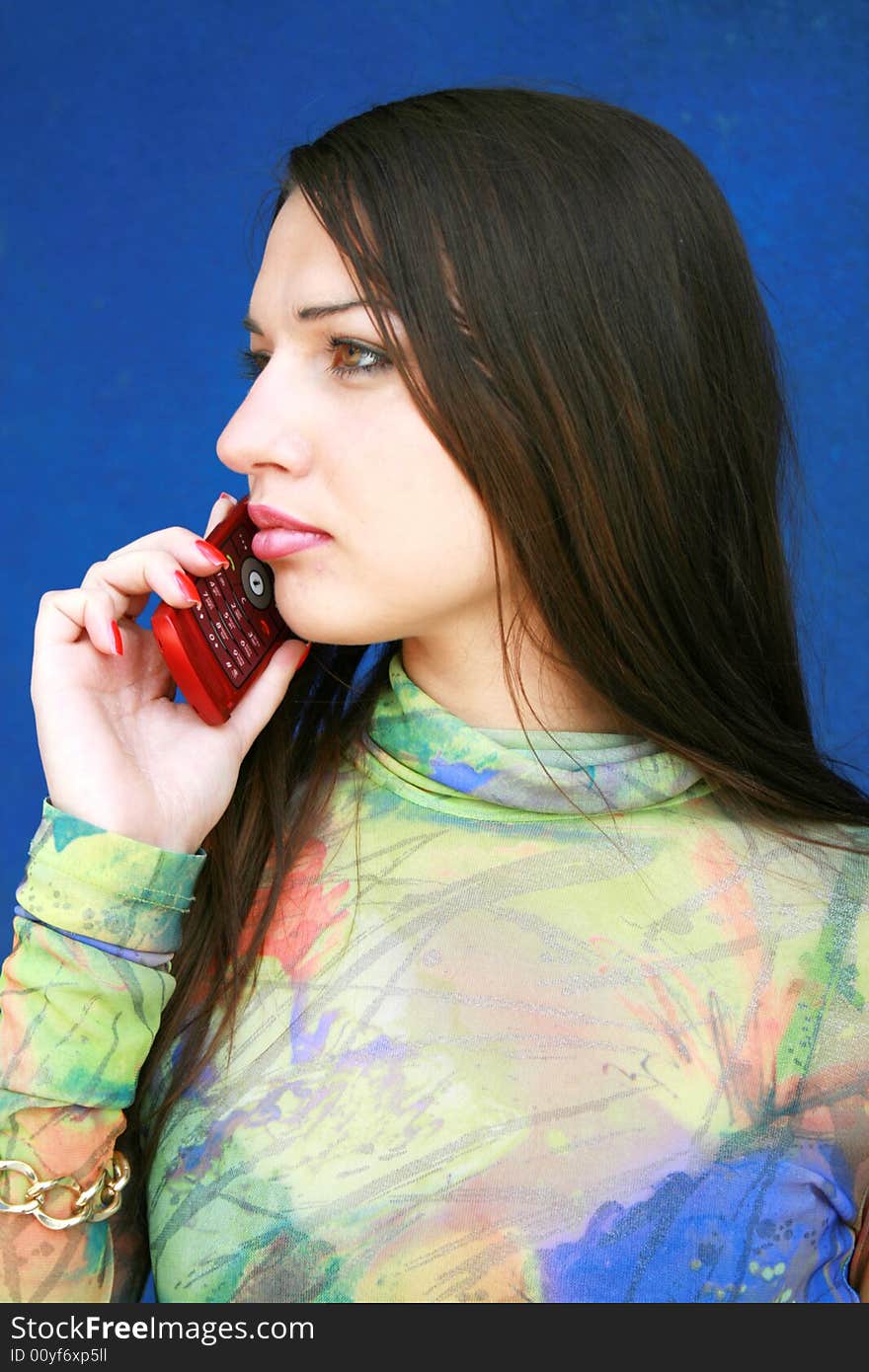 Girl With Telephone