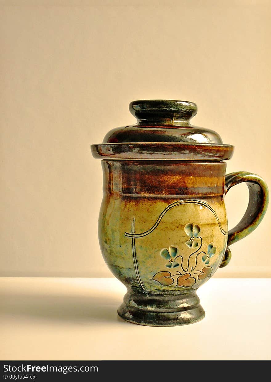 A nice ceramic brown jar